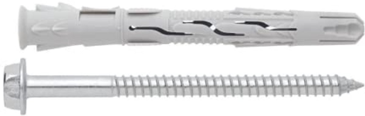 Universele hoogpresterende nylon pluggen - zeskantige kop (8 x 80 mm)