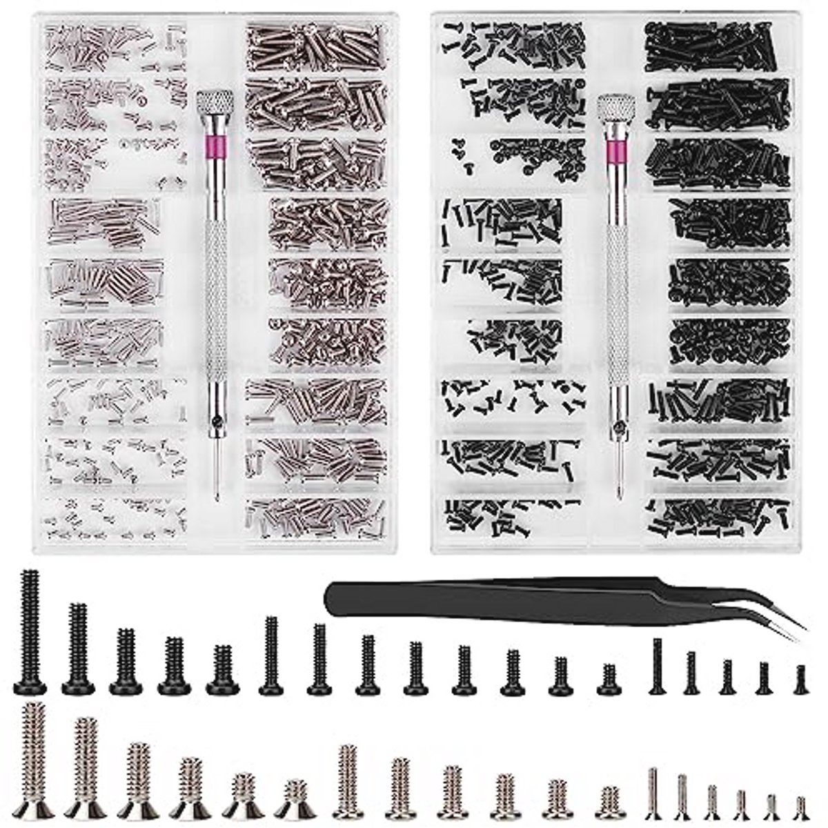 1000 Stuks Kleine Schroevenset - Mini-Schroeven Assortimentskit voor Horloges en Computers