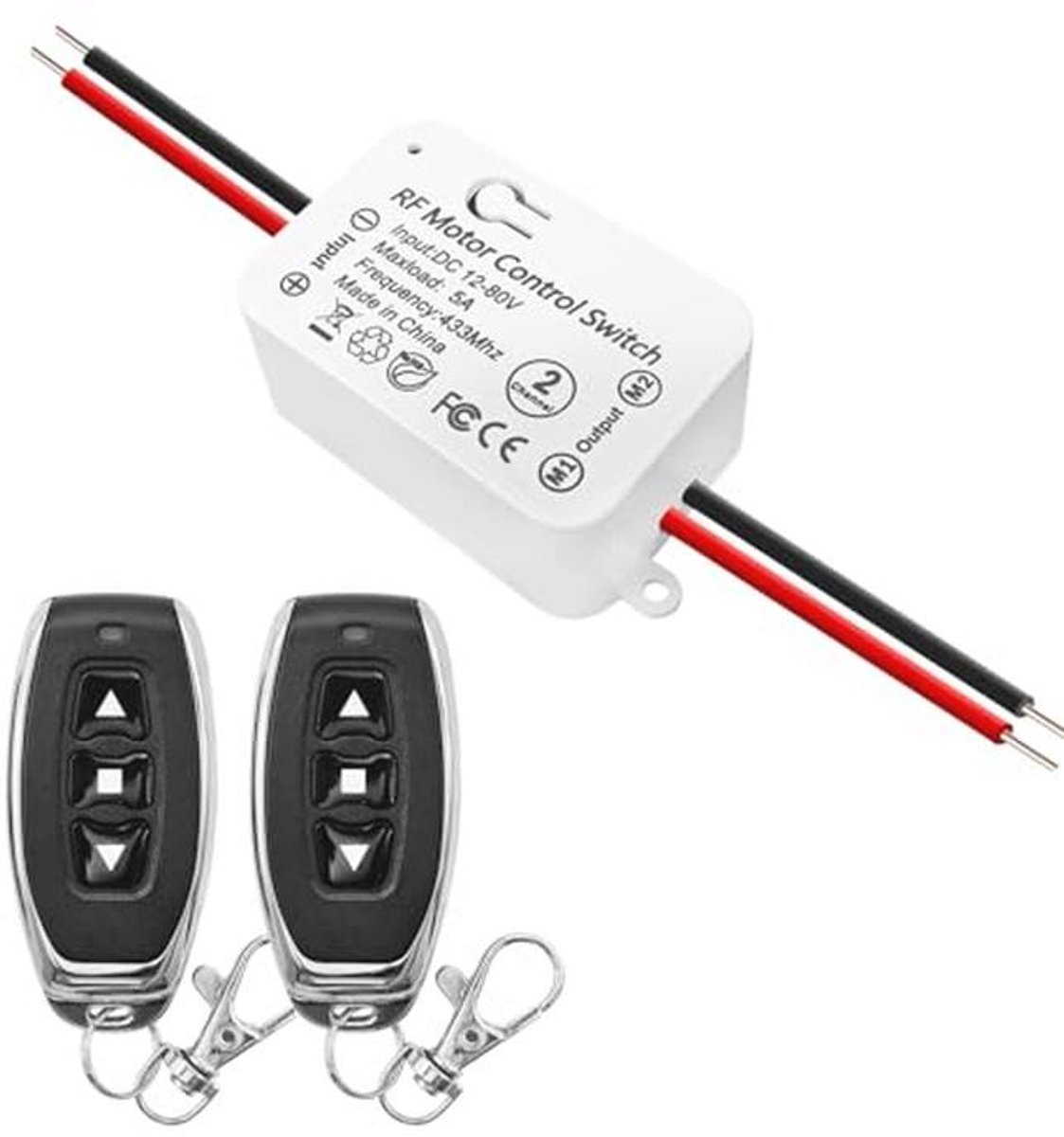 Draadloze DC-motorcontroller met Afstandsbediening - 12V-80V, 5A, 433MHz