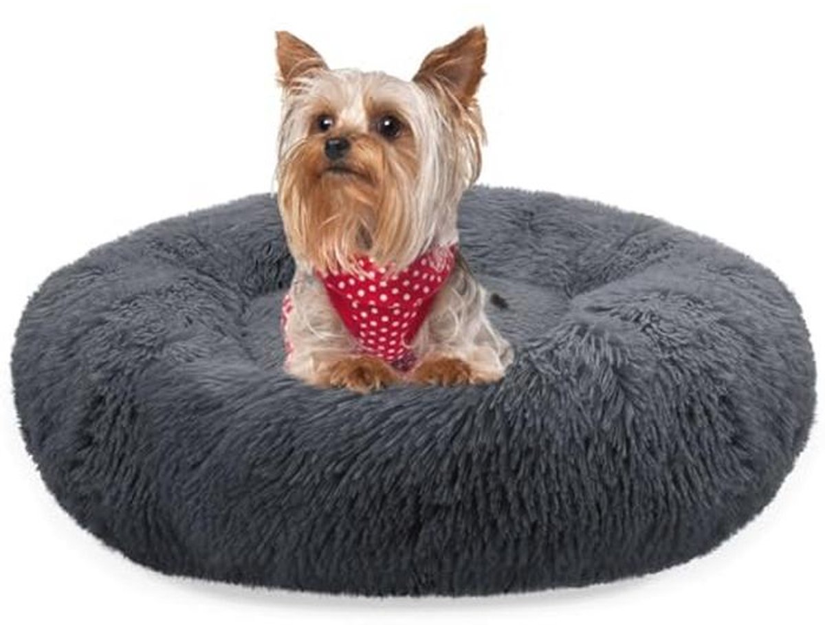 Hondenmand en Kattenmand Rond Donut Kussen 50cm - Zacht en Wasbaar