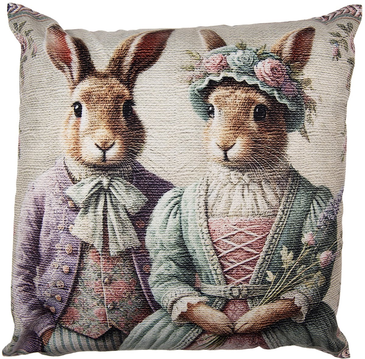 Kussenhoes 45x45 cm Beige Polyester