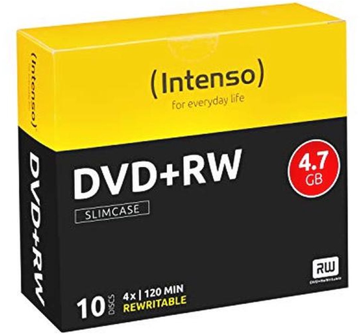 Herschrijfbare DVD+RW 4,7 GB - 10 Stuks Slim Case
