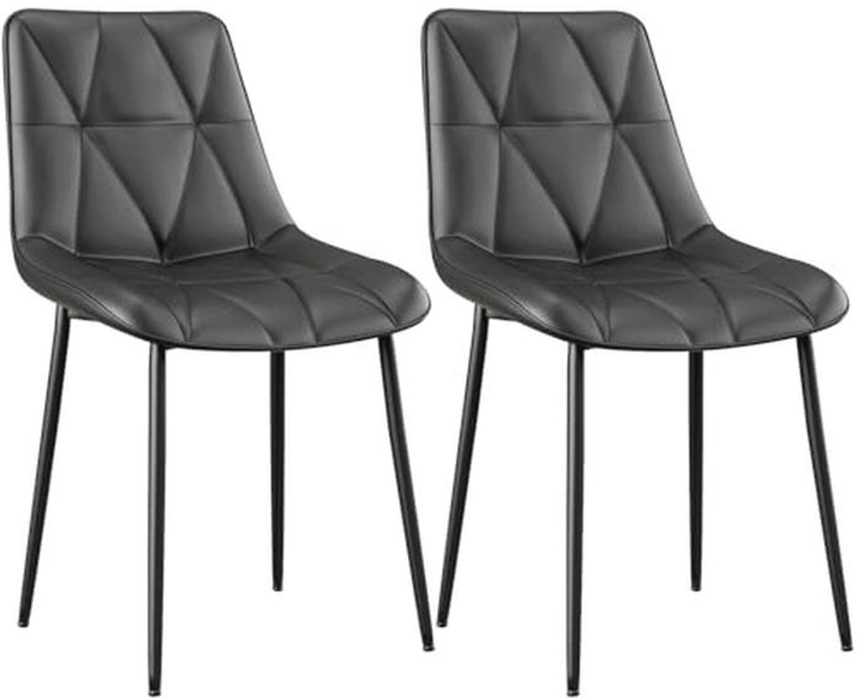 Eetkamerstoelen Set van 2 - Tot 200 kg - PU Bekleed - Stabiele, Comfortabele Stoelen voor