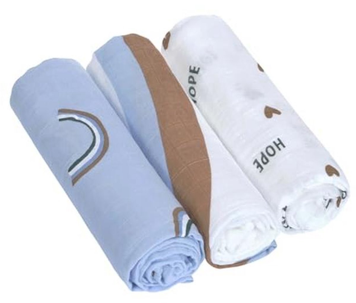Baby Mulldoek Set - 3-delige Katoenen Spuugdoeken 80 x 80 cm voor Inbakeren