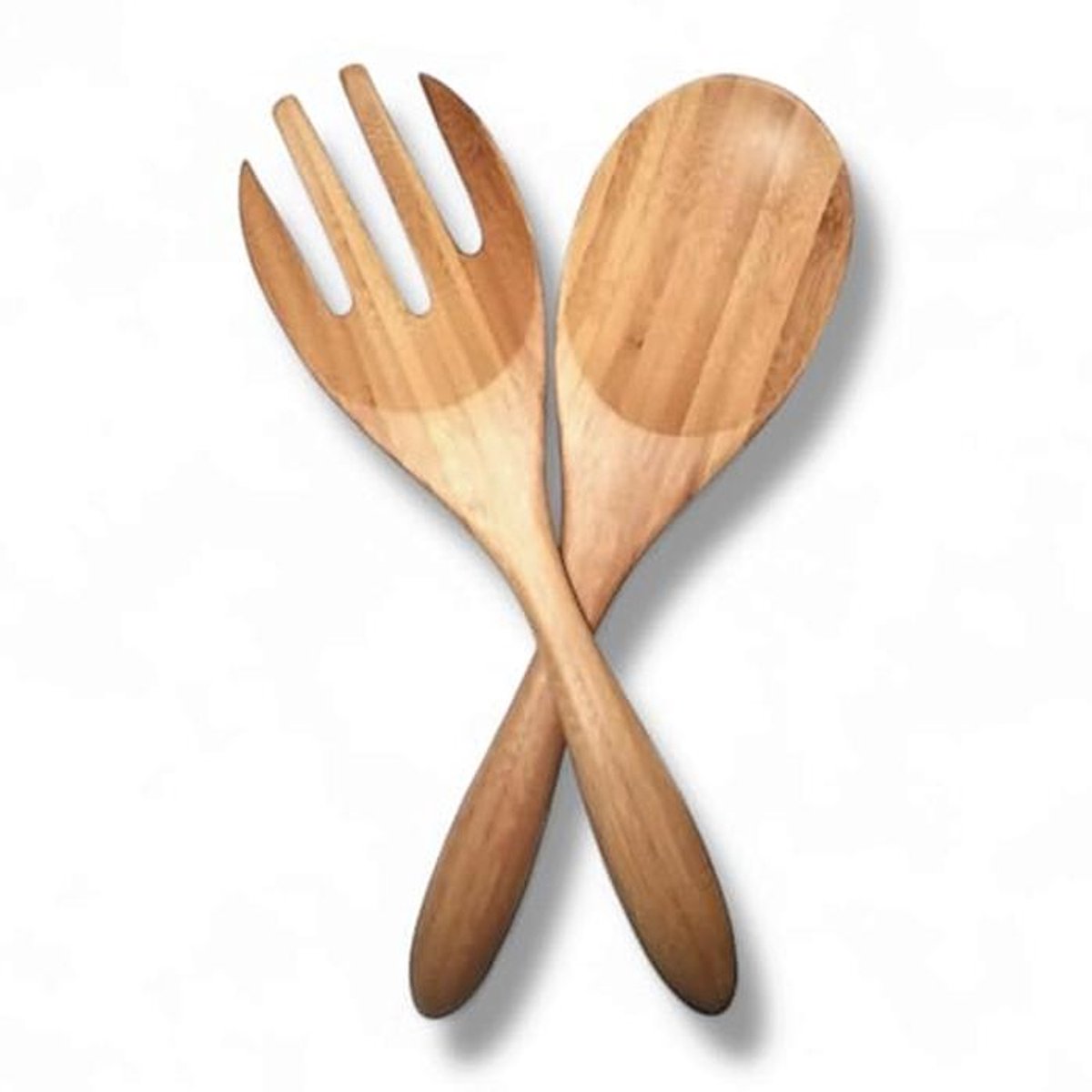 Bamboe Salade Server Set - 12" Kwaliteitsserveerstokken voor Elke Keuken