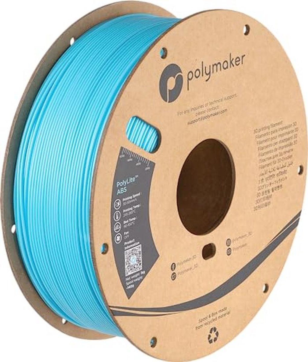 Lichtblauw 3D Filament 1.75mm - Hittebestendig ABS voor Precisie Prints