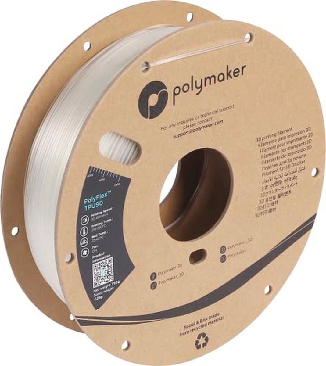 Flexibel 3D Filament 1.75mm voor TPU Prints - 750g Shore 90A
