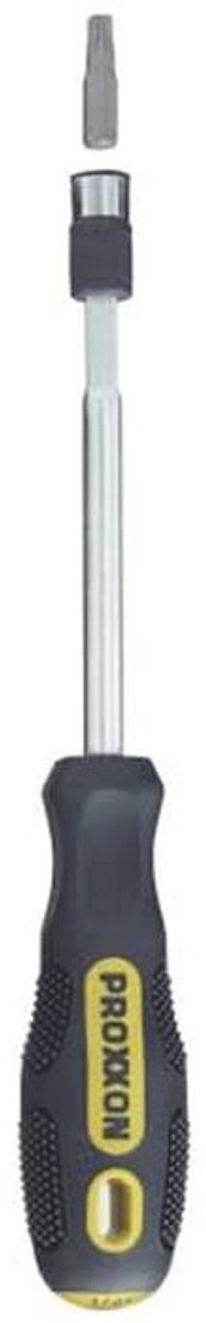 Combi-schroevendraaier met standaard bits en 1/4 inch dopsleutelinzetstukken