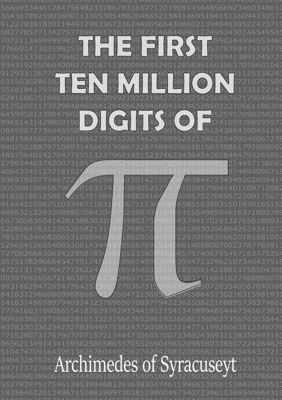 THE FIRST 10 MILLION DIGITS OF PI - cover