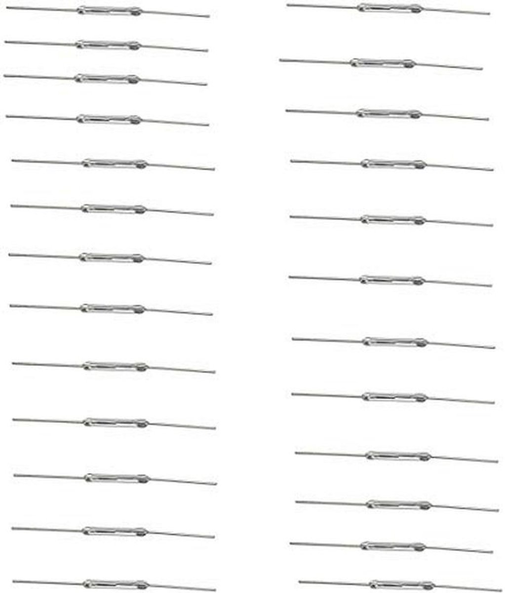 Magnetische Reedschakelaars - 25 Stuks Glas Reed Relais - Normaal Open N/O Inductieschakelaars