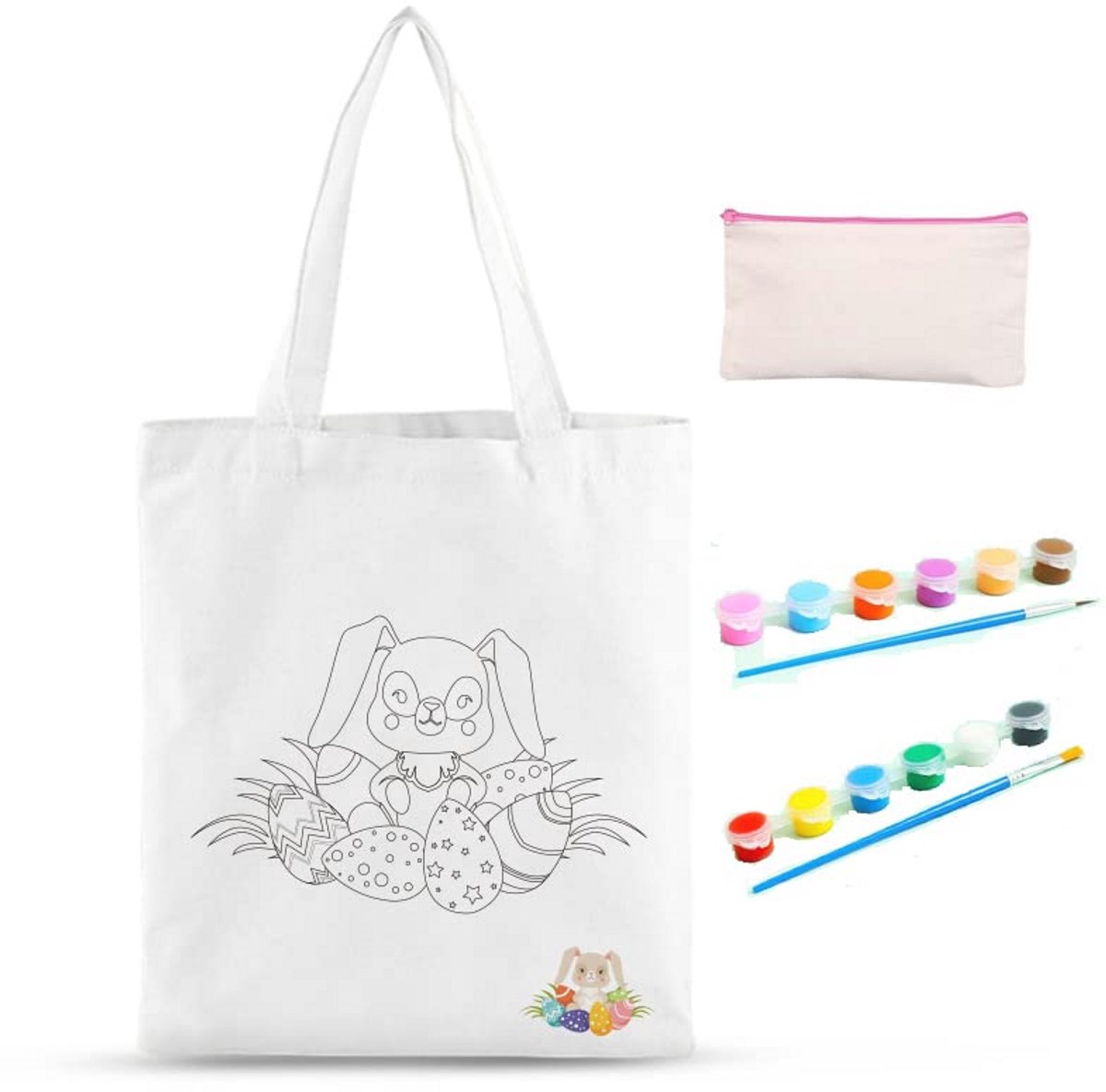 Doe-het-zelf Schilderij Canvas Boodschappentas - Herbruikbare Mode Tas voor Kinderen