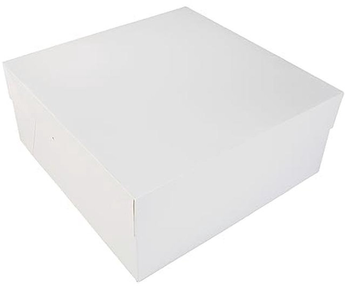 BrandNewCake® Cake Box - 35x35x15cm - Cake Box Cardboard - Cake Box - 3 Pieces - White