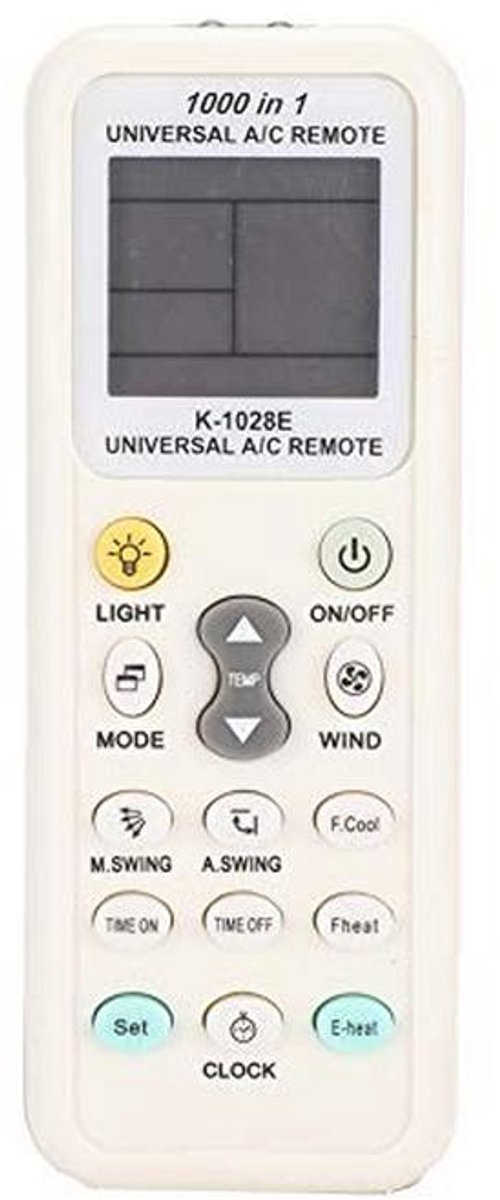 Draagbare Universele Airconditioner Afstandsbediening met Klok en Timer