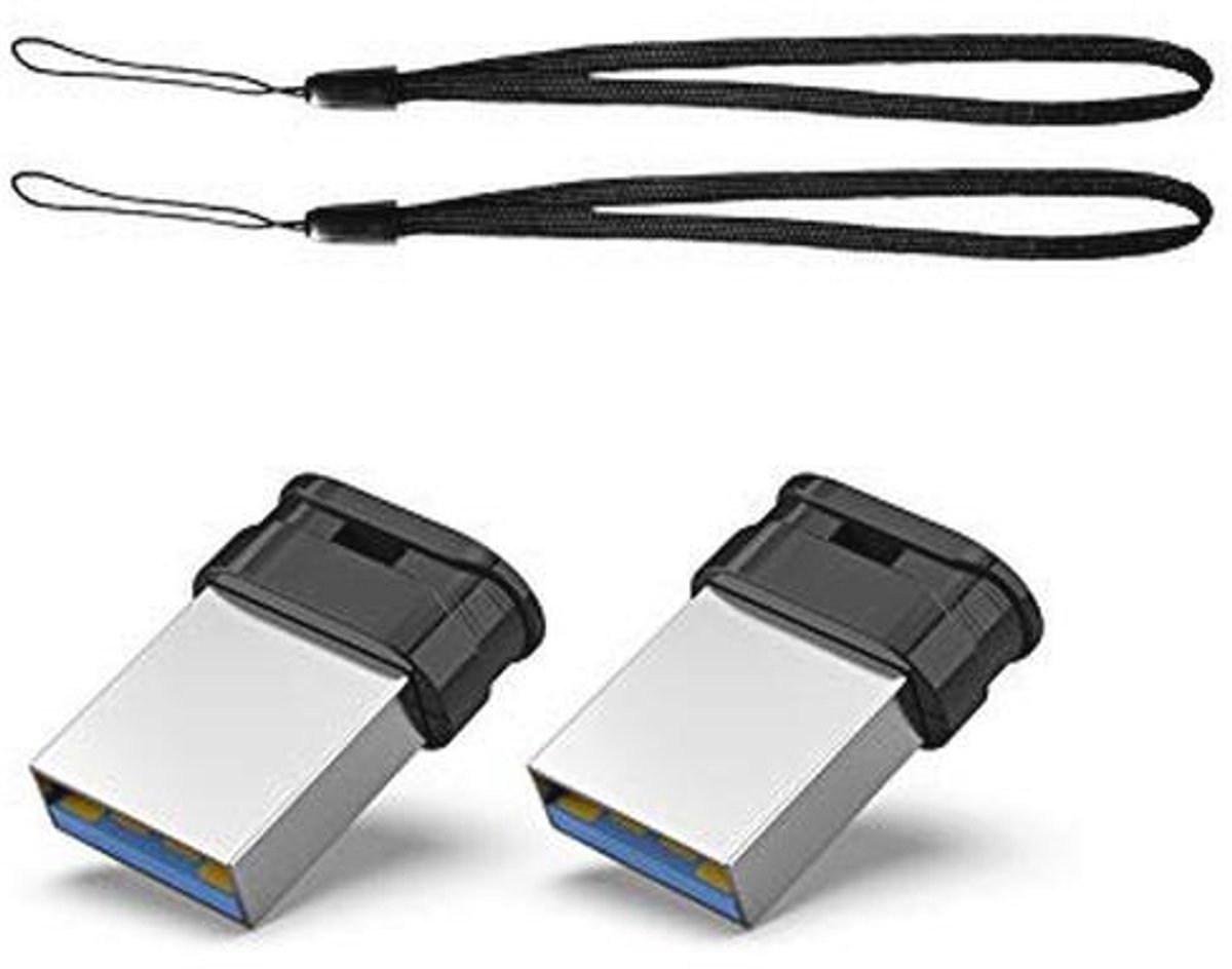 Ultra Mini USB Stick 64 GB - 2 Stuks, USB 3.0, Compacte Externe Flashdrive