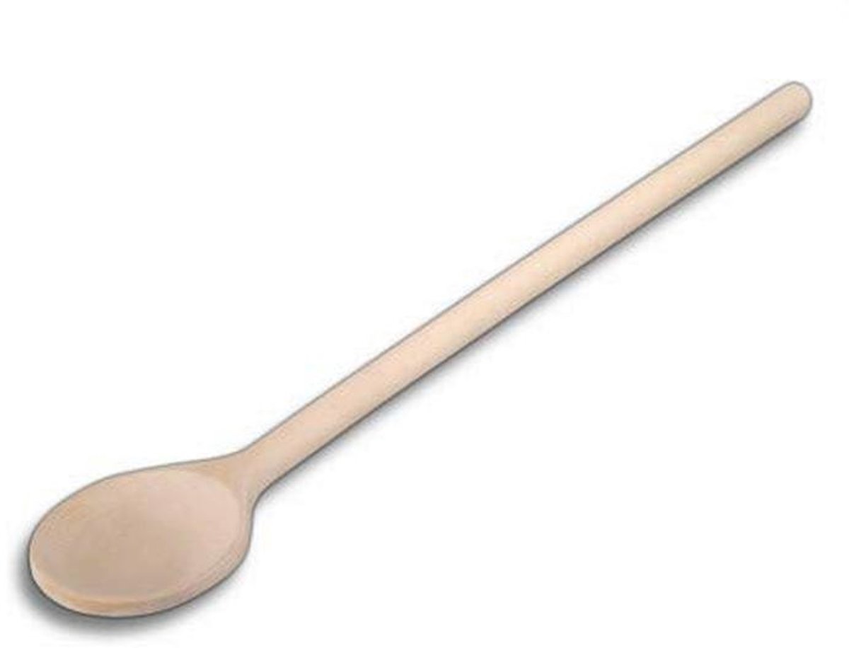 Ronde Kooklepel van Hout - 25 cm