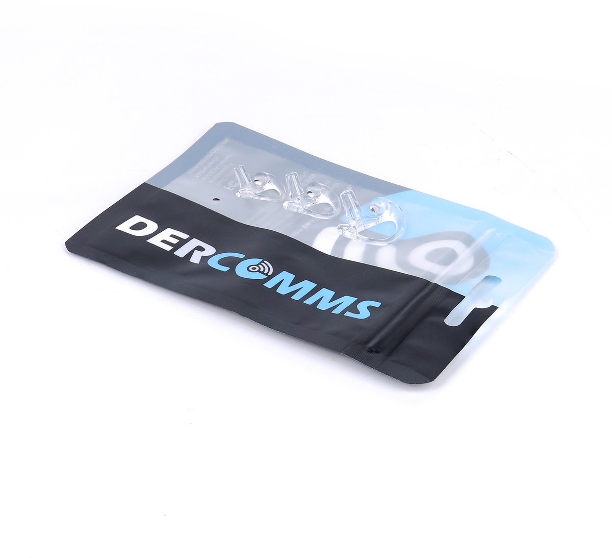 DerComms® Eartips voor oa. Kenwood, Motorola, Baofeng, Icom, Midland, Sepura, Hytera Portofoons - Rechter oor dopjes transparant