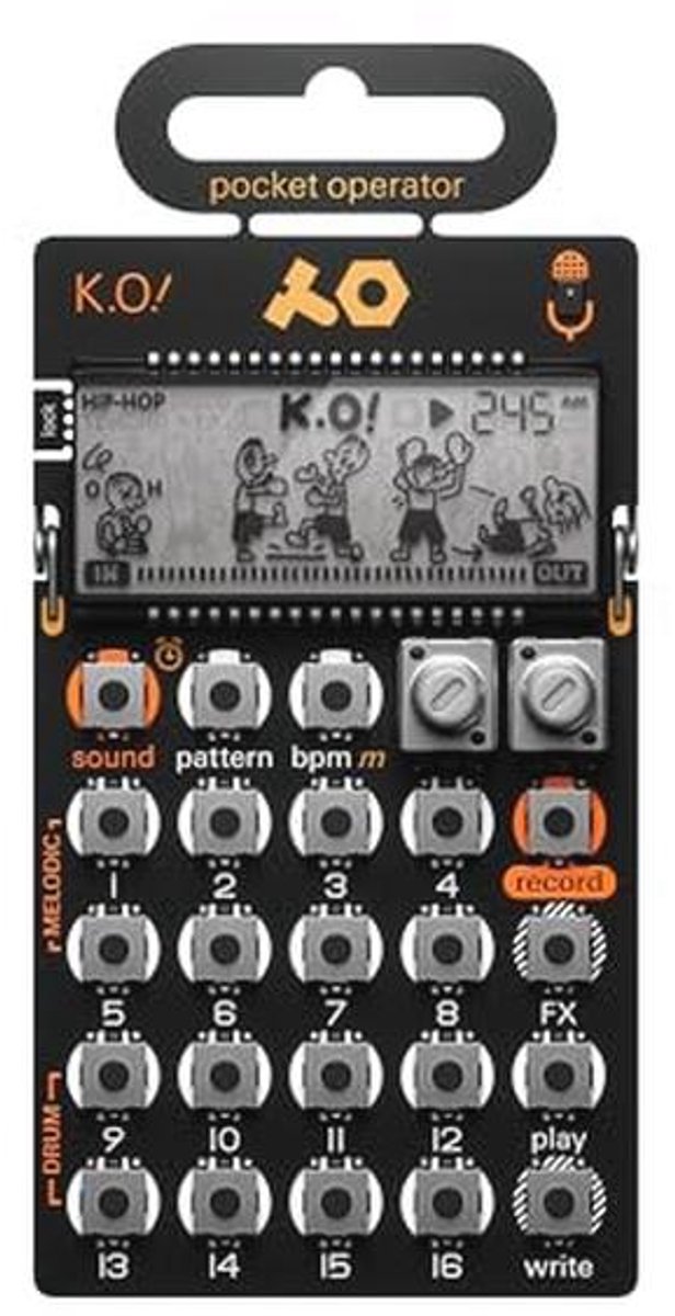 Pocket Operator Sampler/Sequencer met Microfoon en Audio-Input