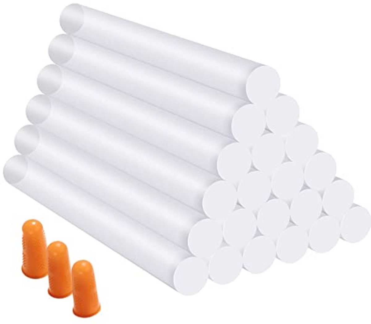 Lijmpisten sticks 20 stuks, Ø 7 mm voor DIY knutselen en repareren, inclusief vingerbeschermkappen