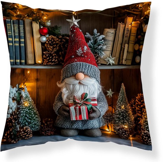 Noël Sierkussen de Noël Gnome, Rembourrage en microfibre 230 g inclus