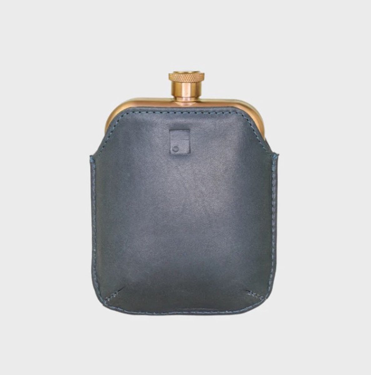 Platvink koper / leer Navy