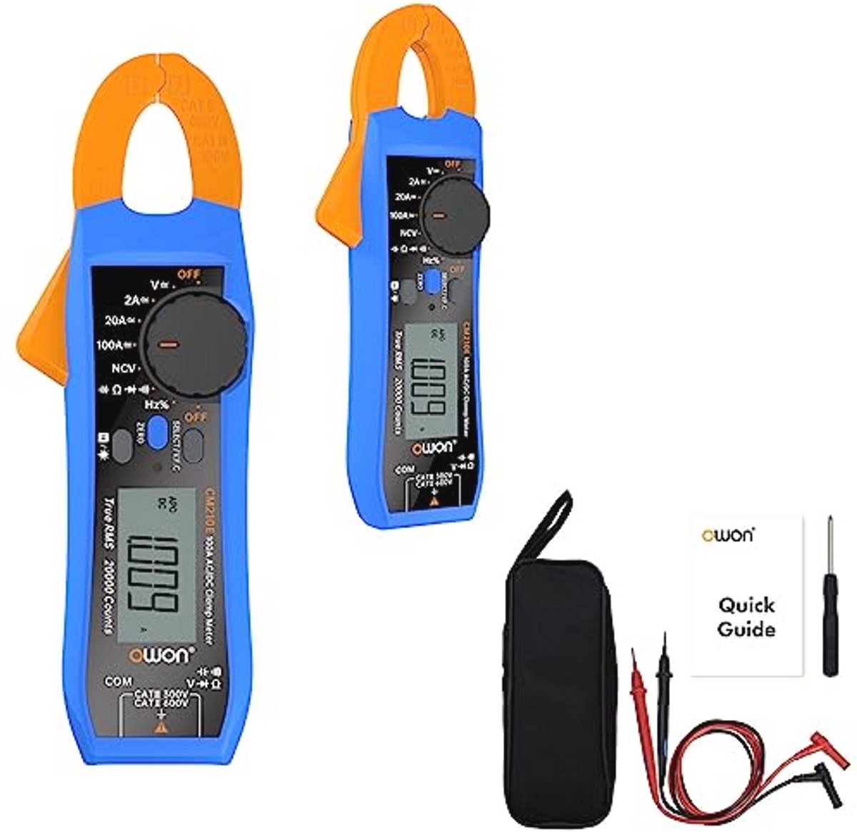 Digitale mini-klem meter 100A AC DC echte RMS-tang ampèremeter multimeter