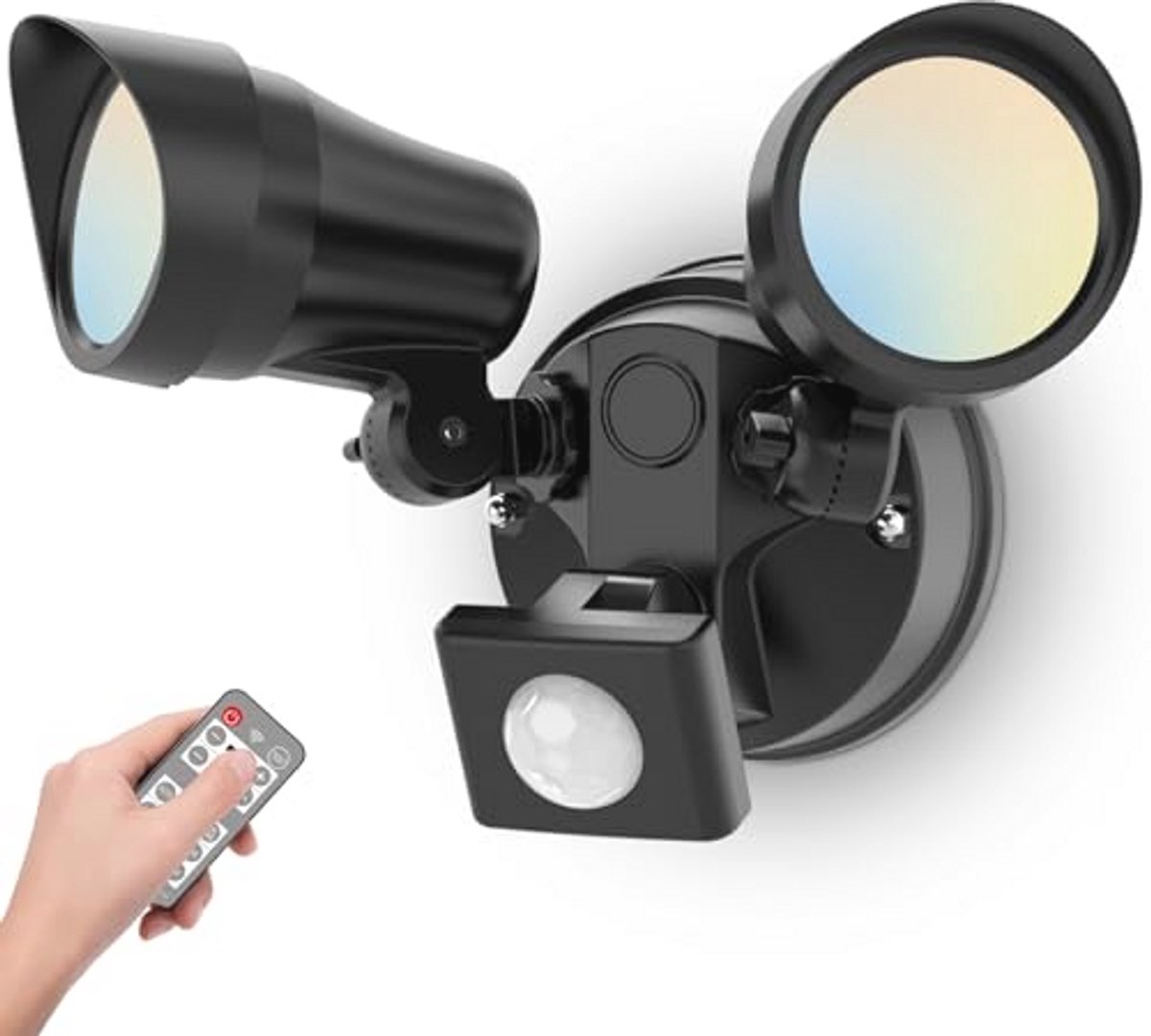 Dimbare LED Spotlight met Bewegingssensor voor Buiten - 25W, 2000LM, IP65 Waterdicht