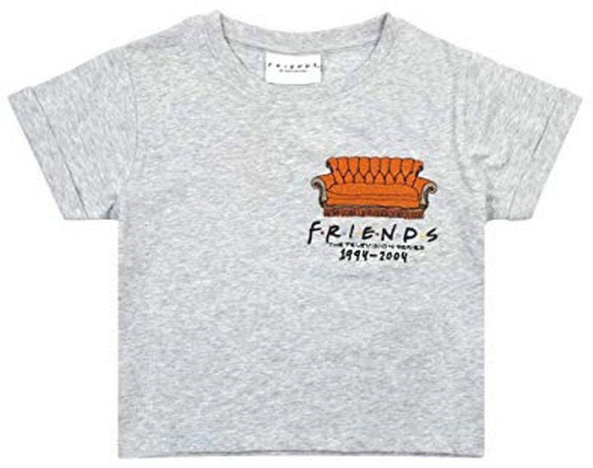 Geborduurd cropped T-shirt voor meisjes met F.R.I.E.N.D.S logo
