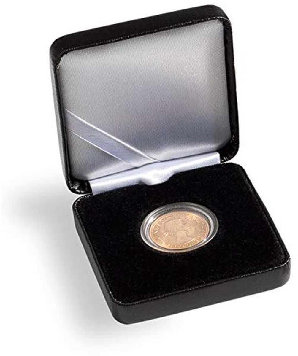 Elegante Muntbox voor Encapsuleerde Munten tot Ø 30 mm - Zwart