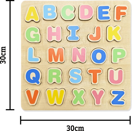 Ensemble de puzzles en bois – Lettres et chiffres – Puzzles éducatifs pour Enfants – Puzzle Montessori alphabet et chiffres – Jouets pour tout-petits
