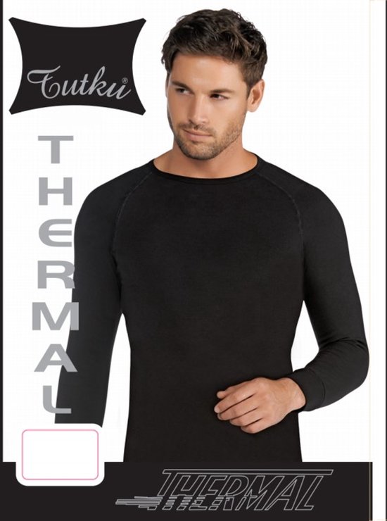 2 stuks Warme Thermisch Tops - Maat M - Warme Onderhemd - Heren Thermisch Ondergoed - Mannen Thermisch Ondergoed - Warme Onderkleding - Heren Thermisch Ondergoed - Kleur: Zwart