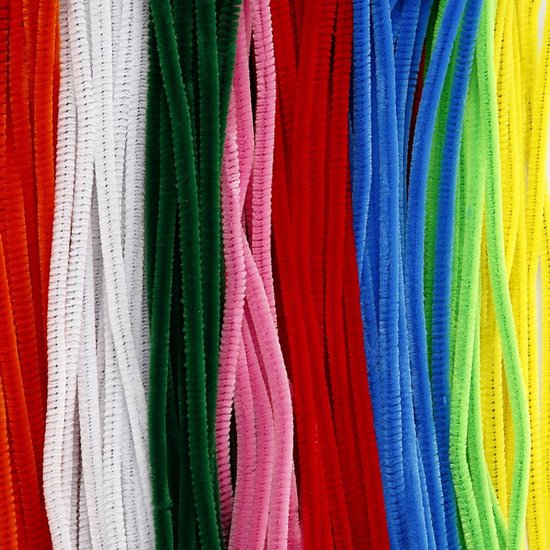 Creativ Company Chenilledraad 6 mm 30 cm diverse kleuren 200 stuks