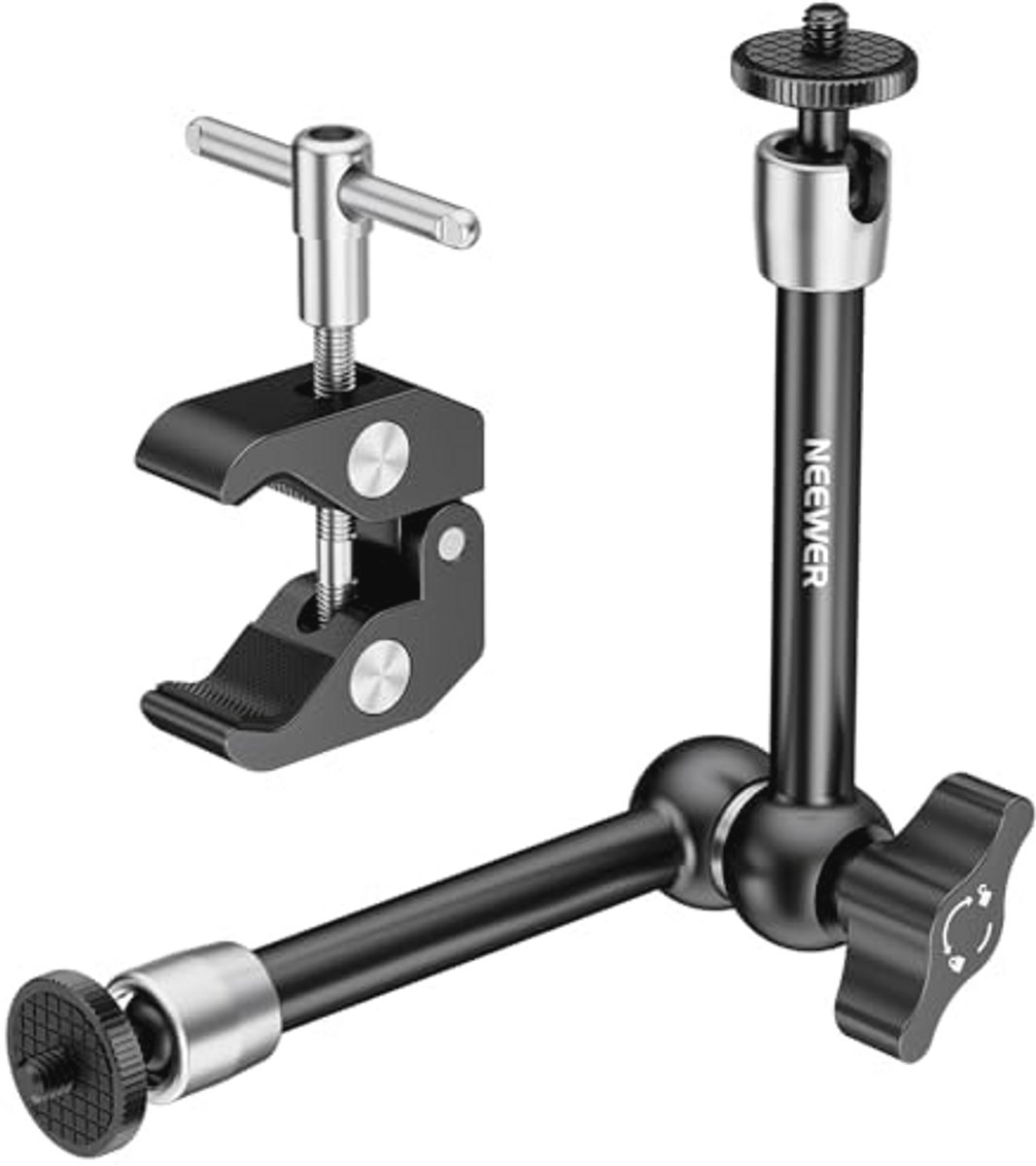 Verstelbare magische arm met superklem voor flitser, LED-lamp, microfoon en monitor
