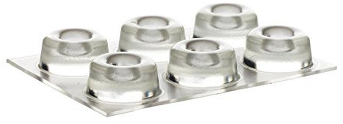 Pack van 6 Transparante Sofo Docks, bump stop en kussens voor muren en deuren