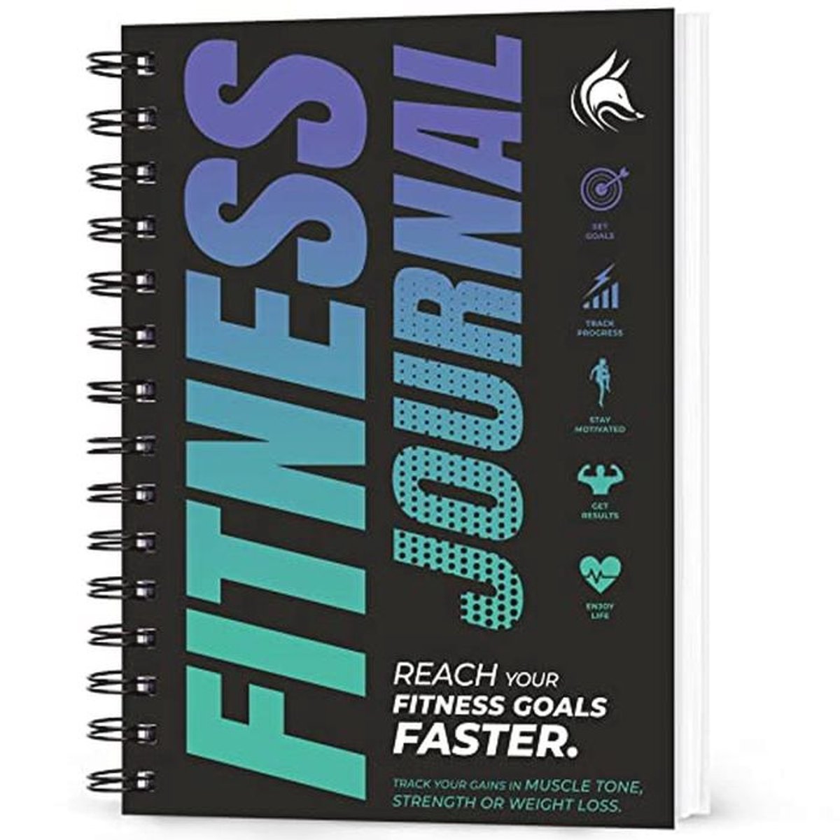 Fitness- en Trainingsdagboek - Dagelijkse Oefeningenlogboek om je Voortgang te Volgen, Gewichtsverlies en Cardio - Spiraalgebonden A5 (Hemelsblauw)