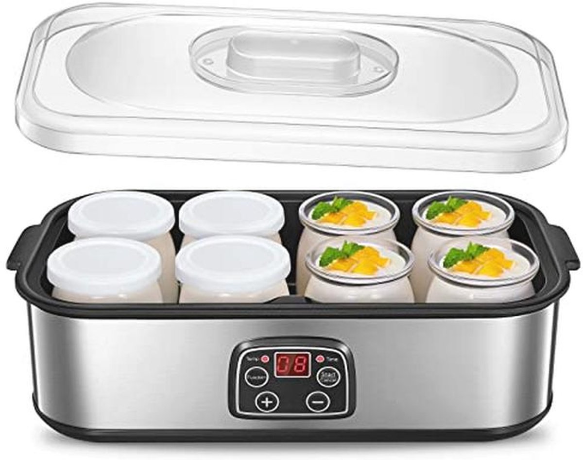 Yoghurt Maker met 8 Glazen - Perfect voor Zelfgemaakte Gezonde Yoghurt
