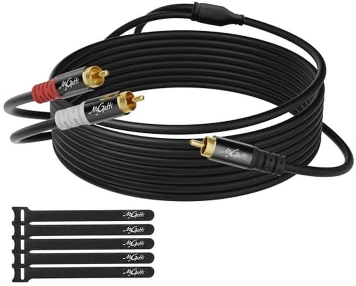 RCA Y-splitter kabel 3 m - 1 naar 2 RCA adapter voor stereo audio en subwoofer