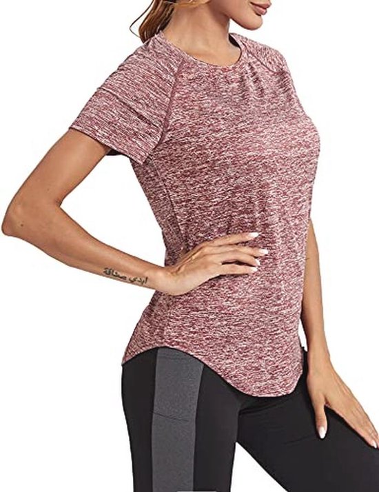 Sportshirt voor Dames - Korte Mouwen en Sneldrogend T-shirt voor Yoga en Wandelen — afbeelding 5