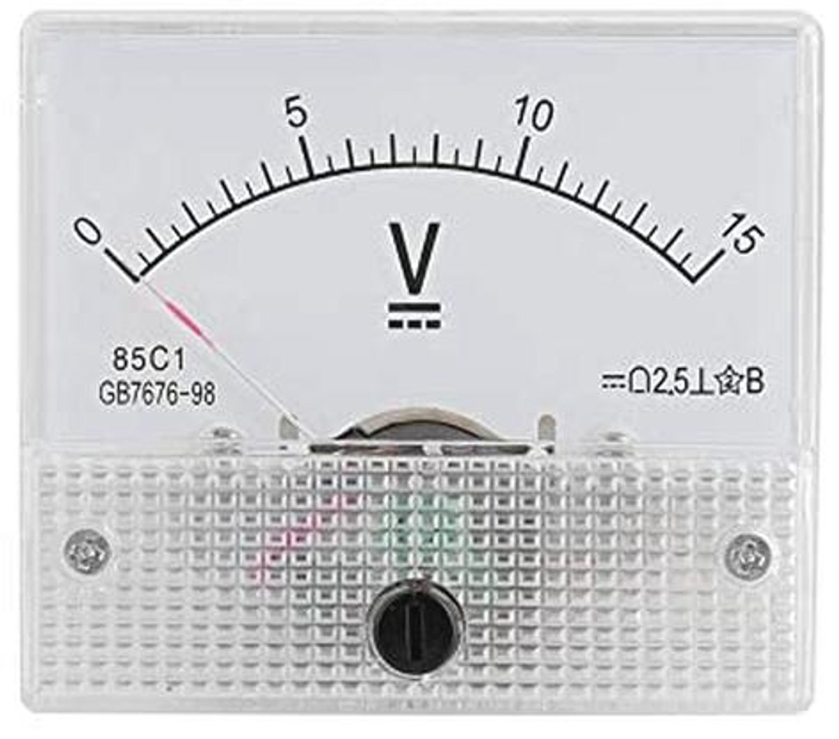 Mini Analoge Ampèremeter en Voltmeter - Duurzaam Paneel DC 0-15V met 2.5 Nauwkeurigheid