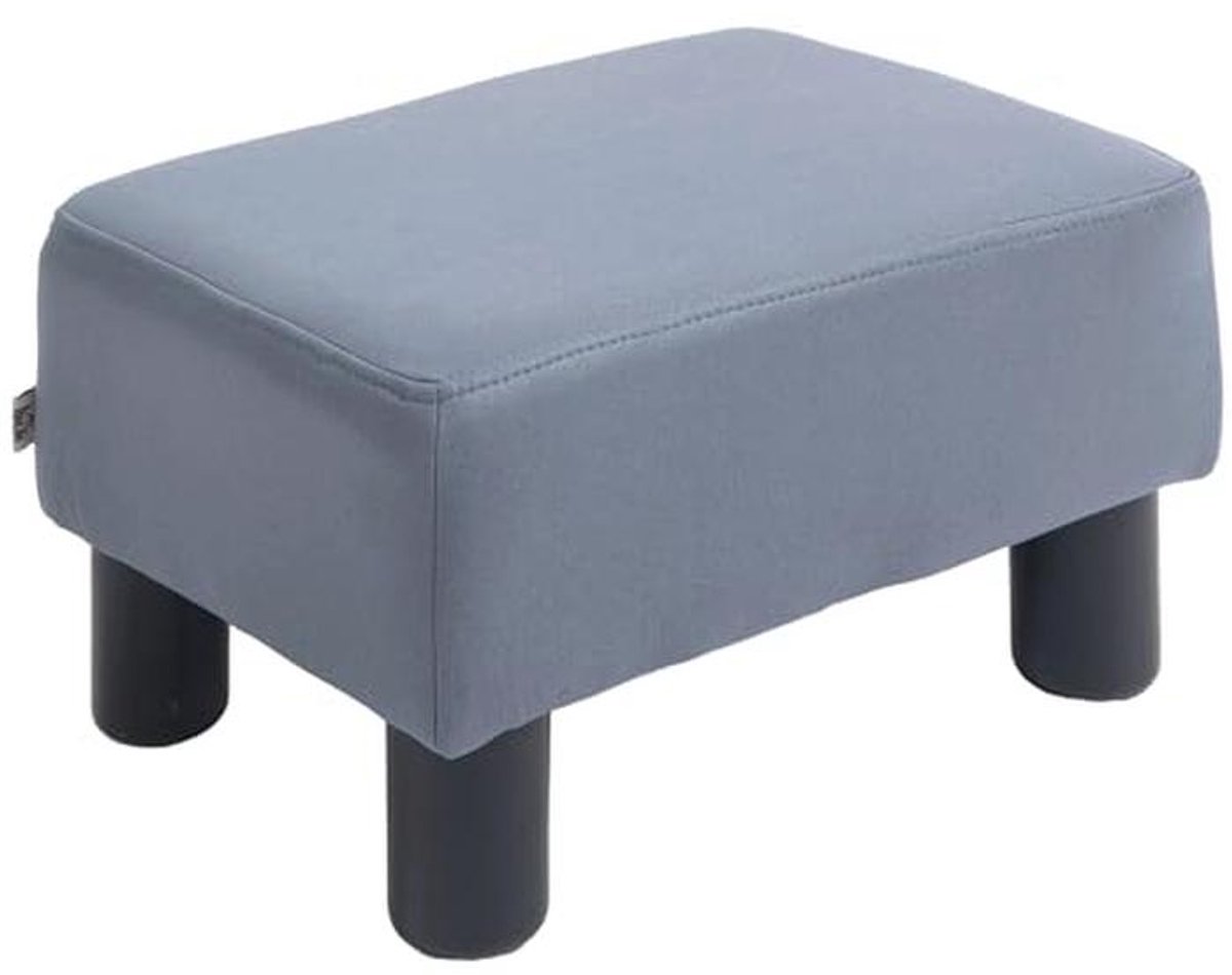Footstool Microvezel – Kleine Rechthoekige Sofa Kruk voor Woonkamer en Slaapkamer, Grijs