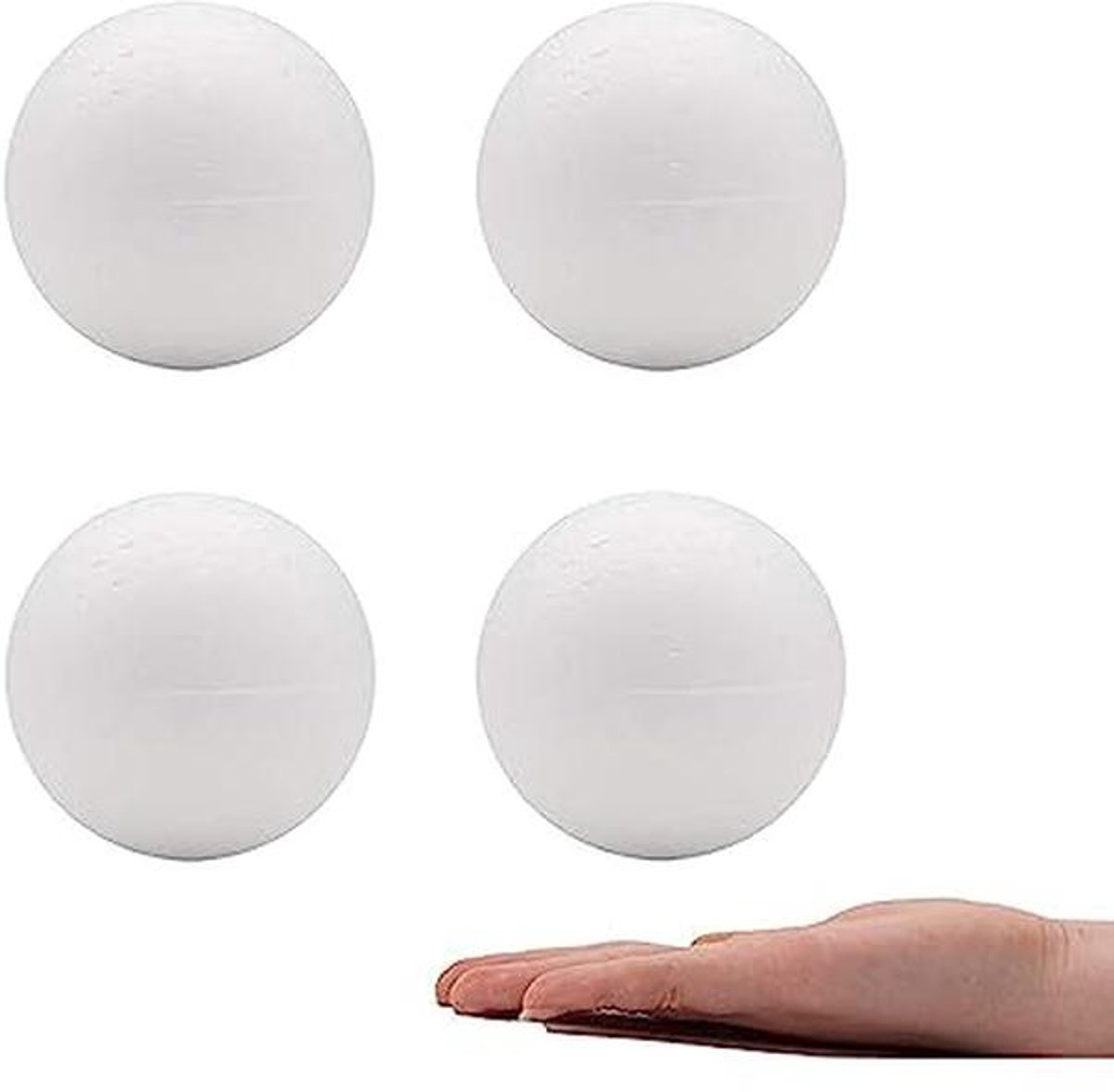 4 Inch Foam Ballen voor Ambachten en DIY Projecten - Set van 4 Witte Polystyreen Ballen