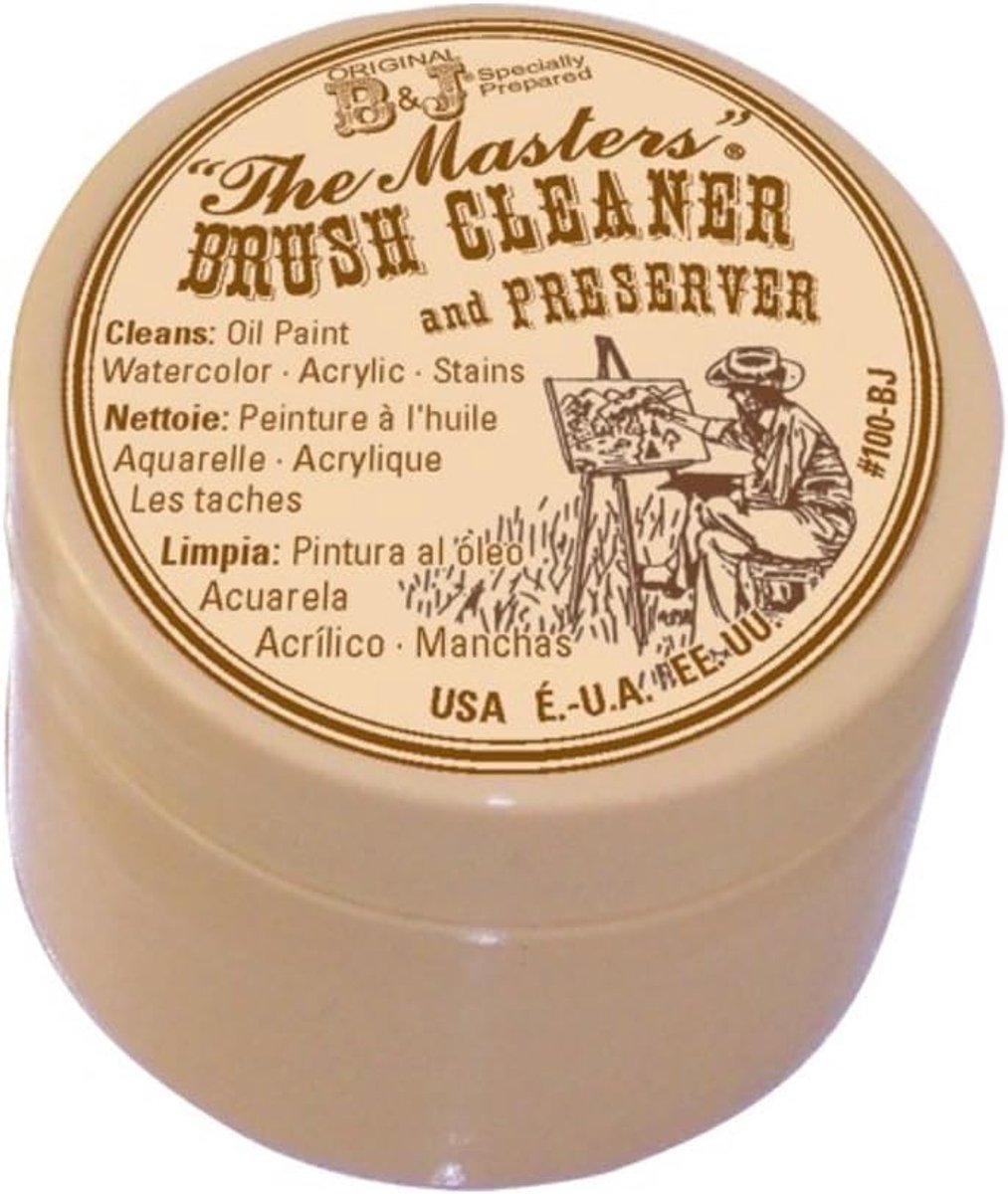 The Master’s Brush Cleaner & Preserver – 1oz – Kwastenreiniger voor Kunstenaars – Reinigt & Verzorgt Natuurlijke & Synthetische Penselen