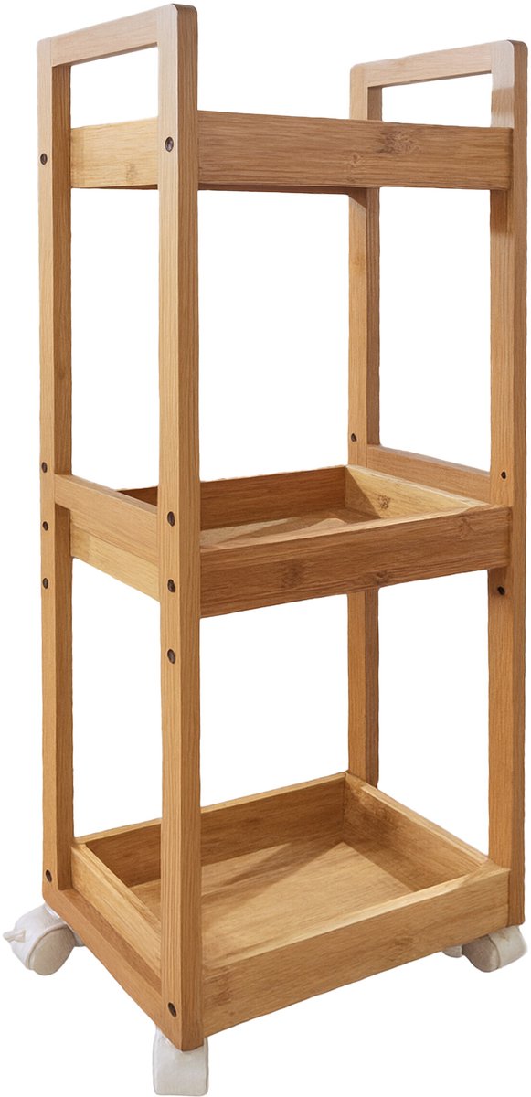 Keukentrolley op wieltjes - 80x30x20 cm - bamboe