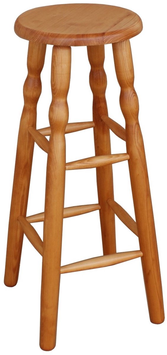 Houten schorspot 80cm hoog, massief dennenhout, olfkleur