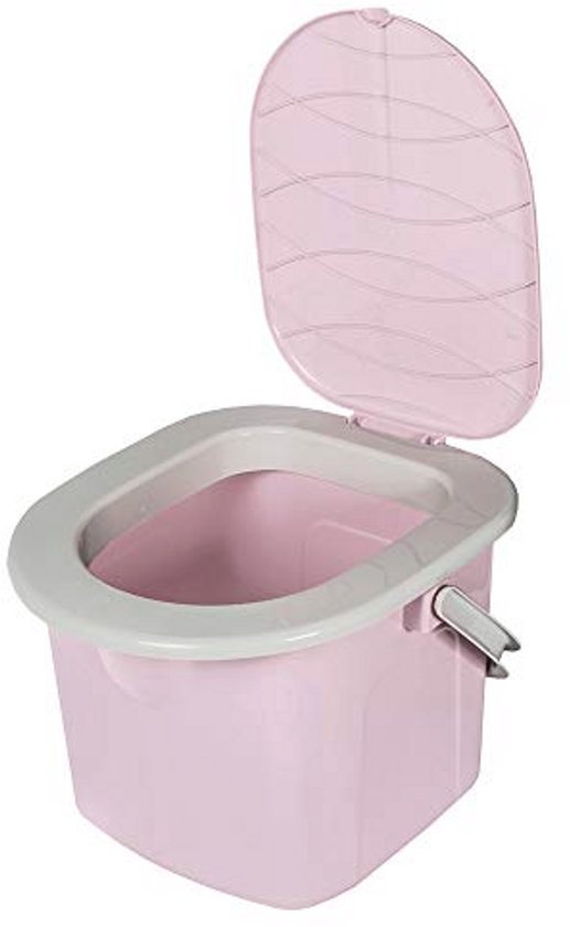 COSTWAY 20 10L Campingtoilette mit abnehmbarem Abwassertank & Wasserstandsanzeige, Campingklo tragbar, Reisetoilette bis 200 kg belastbar, Mobile Toilette für Reise, Camping und Wohnmobil