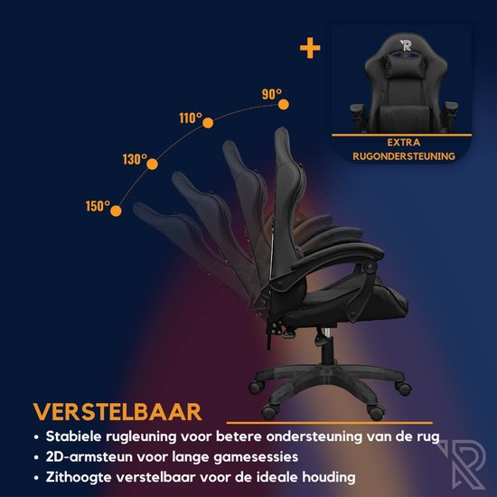 Ranqer Apollo Bureaustoel - Gaming stoel / Gaming Chair - Gamestoel - zwart