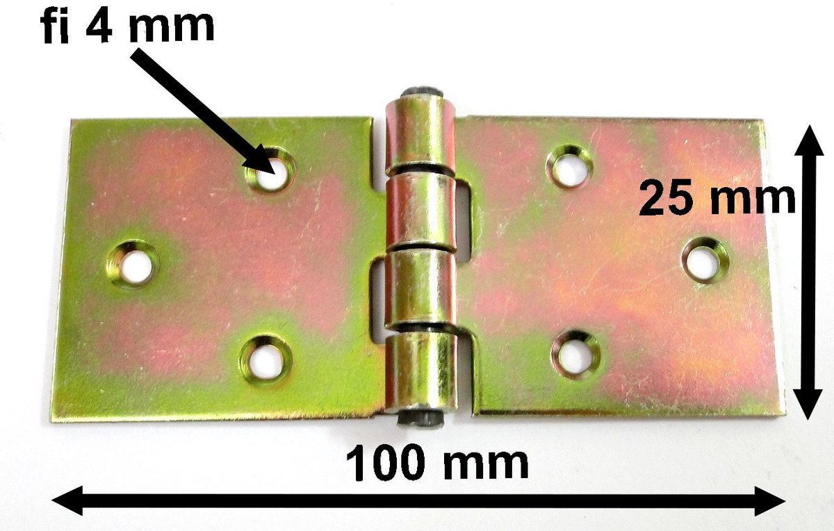 Gegalvaniseerde Scharnier 25x100mm - Stevig en Roestbestendig