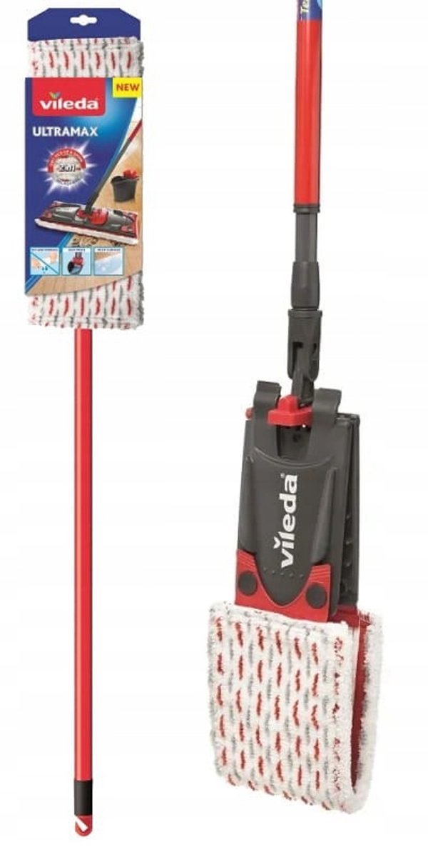 Vileda Ultramax Vloermop Set met Telescoopstaal - 35cm Breedte
