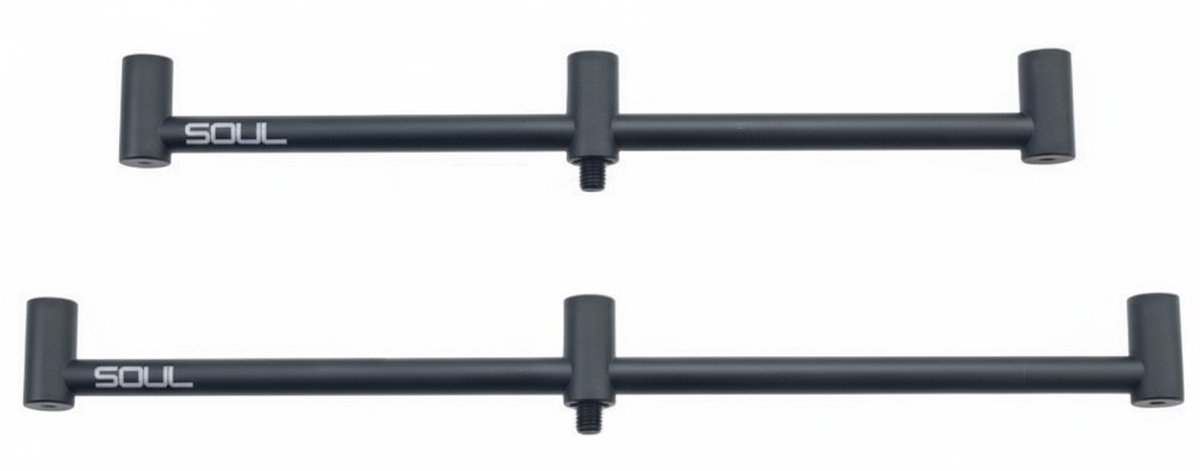 Soul Aluminium Buzzerbar - stevige 3 Rod hengelsteun voor banksticks 30 cm