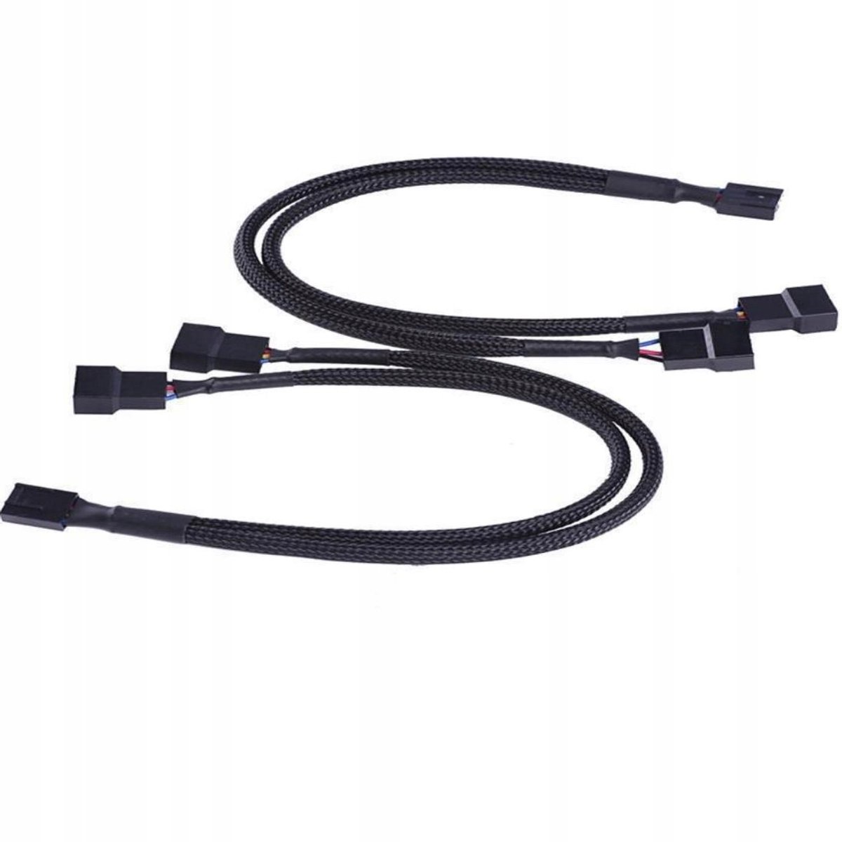 Fansplitter PWM 4-polig naar 2x 3/4-polig, 27cm