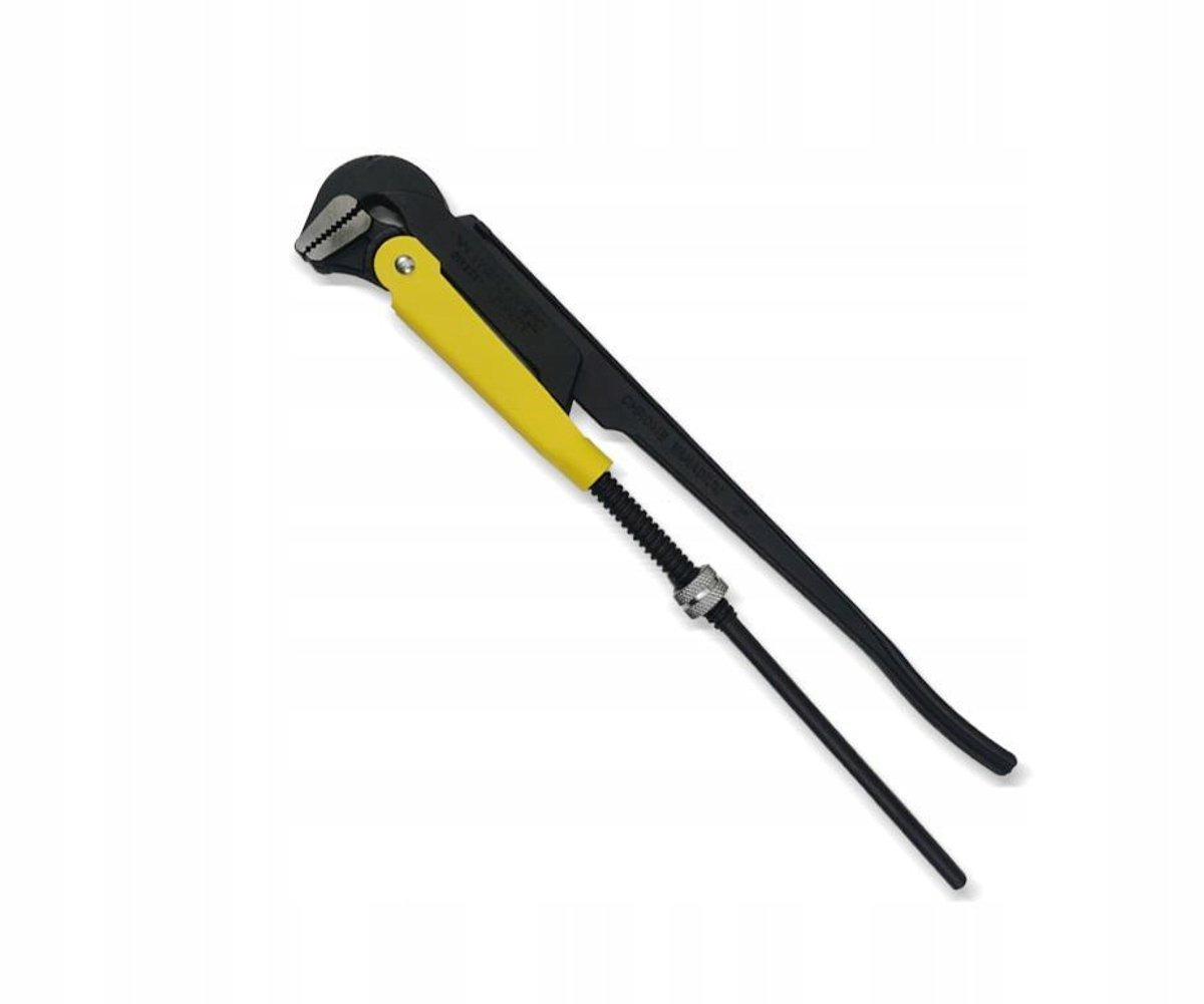 Verstelbare Zweedse pijptang, 90° schuine kant, max. 103 mm, 630 mm lengte